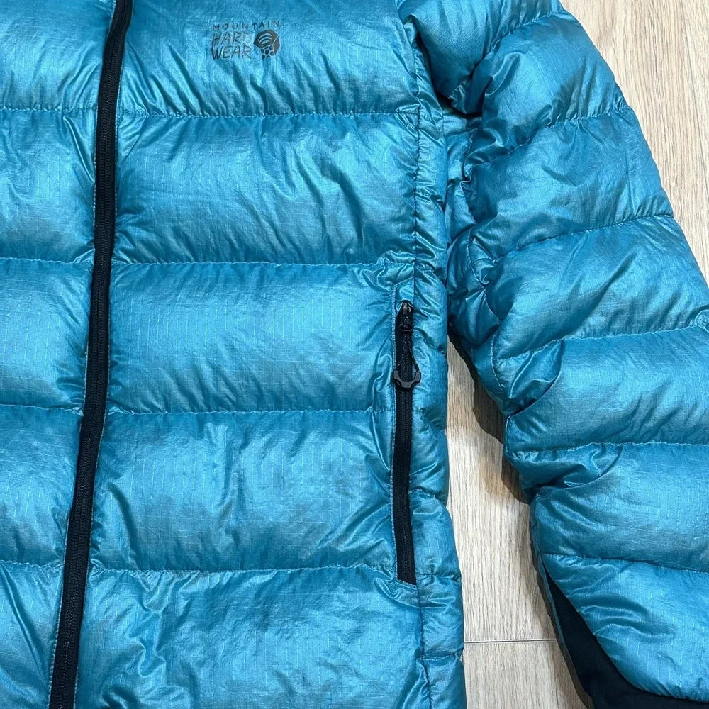 Mountain Hardwear 800 Down Jacket Womens Blue Size Medium Puffer Pertex - Picture 4 of 8